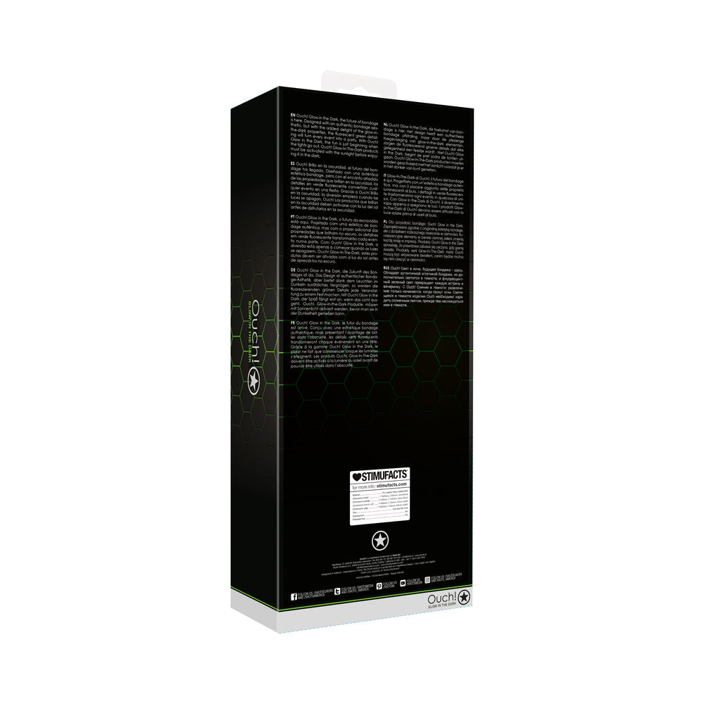 Ouch! Glow in the Dark 7-Piece Bondage Kit Neon Green