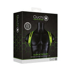 Ouch! Glow in the Dark Bonded Leather Sling Harness Neon Green L/XL
