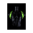 Ouch! Glow in the Dark Bonded Leather Sling Harness Neon Green L/XL