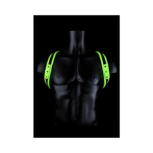 Ouch! Glow in the Dark Bonded Leather Sling Harness Neon Green L/XL