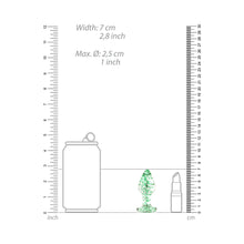 Ouch! Glow in the Dark Glass Anal Plug Clear/Green Small