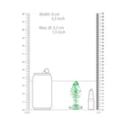 Ouch! Glow in the Dark Glass Anal Plug Clear/Green Large