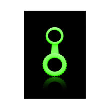 Ouch! Glow in the Dark Cockring & Ball Strap Neon Green