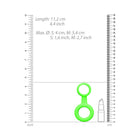 Ouch! Glow in the Dark Cockring & Ball Strap Neon Green