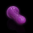 RealRock Glow in the Dark Slim 7 in. Dildo Neon Purple