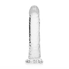 RealRock Crystal Clear Slim 8 in. Dildo Clear