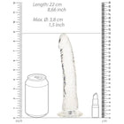 RealRock Crystal Clear Slim 8 in. Dildo Clear