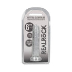 RealRock Crystal Clear Straight 6 in. Dildo Without Balls Clear