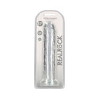 RealRock Crystal Clear Straight 11 in. Dildo Without Balls Clear