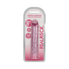 RealRock Crystal Clear Straight 8 in. Dildo Without Balls Pink