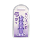 RealRock Crystal Clear Curvy 5.5 in. Dildo/Plug Purple