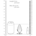 RealRock Crystal Clear 3.5 in. Anal Plug Clear