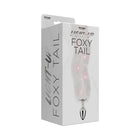 Foxy Tail Light Up Faux Fur Butt Plug With Multicolored Light Pattern White