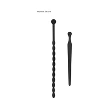 Ouch! Urethral Sounding Beginners Silicone Plug Set Black 8 mm / 10 mm