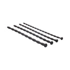 Ouch! Urethral Sounding Advanced Silicone Spiral Screw Plug Set Black 7 mm / 8 mm / 9 mm / 10 mm