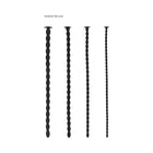 Ouch! Urethral Sounding Advanced Silicone Spiral Screw Plug Set Black 7 mm / 8 mm / 9 mm / 10 mm