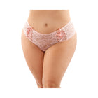 Magnolia Crotchless Lace Boyshort With Lace-Up Panel Details Light Pink Queen