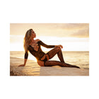 Le Desir Deep-V Criss-Cross Bodystocking Black O/S