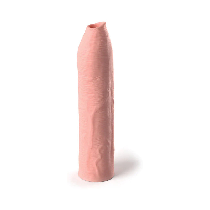 Fantasy X-tensions Elite Uncut 7 in. Open-Ended Silicone Enhancement Sleeve Beige