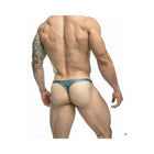 MaleBasics JUSTIN + SIMON Classic Tanga Metal Green 2XL