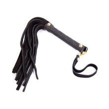 Ple''sur 11 in. Mini Leather Flogger Black