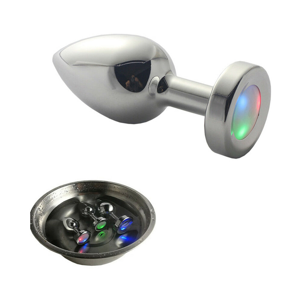 Ple''sur 3-Setting LED Light-Up Metal Anal Plug Small