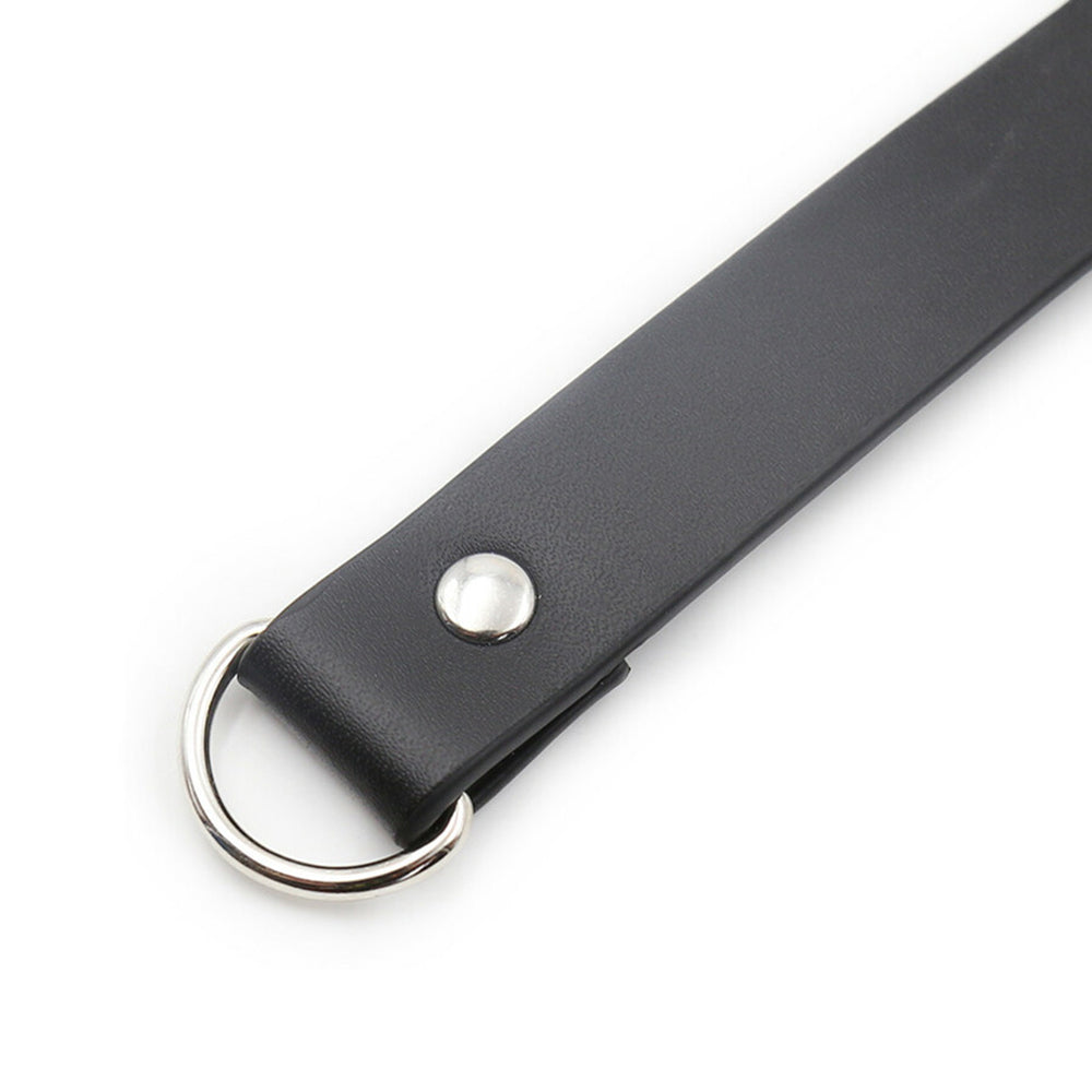 Ple''sur PVC Collar With Heart Lock & Key Black Bag Packaging