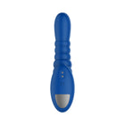 Forto Ribbed Pro Rechargeable Silicone Vibrating Anal Massager Blue