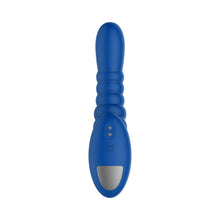 Forto Ribbed Pro Rechargeable Silicone Vibrating Anal Massager Blue
