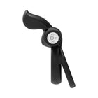 Forto Pointer Rechargeable Silicone Vibrating Dual Cockring with External Stimulator Black