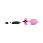 b-Vibe Vibrating Heart Anal Plug with Heart-Shaped Jewel Base Small/Medium Pink