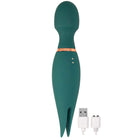 Nasstoys Mystique Magic Vibe Rechargeable Dual Ended Silicone Wand Vibrator Green