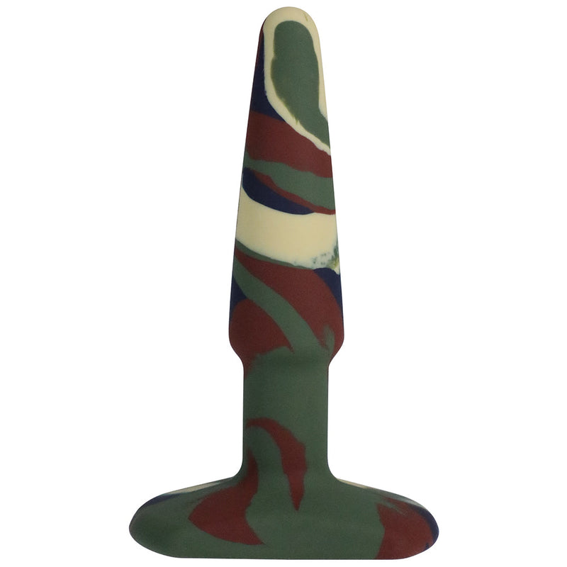 A-Play Groovy 4 in. Silicone Anal Plug Camouflage