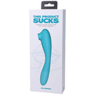 This Product Sucks Rechargeable Bendable Dual Ended Silicone Sucking Clitoral Stimulator & G-Spot Vibrator Teal