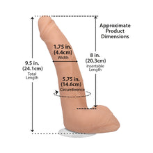 Signature Cocks Quinton James 8 in. Dual-Density Dildo with Vac-U-Lock Suction Cup Beige