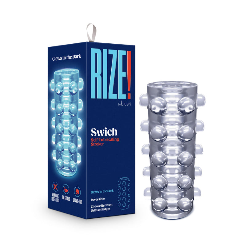 RIZE! Swich Glow in the Dark Self-Lubricating StrokerÂ Clear