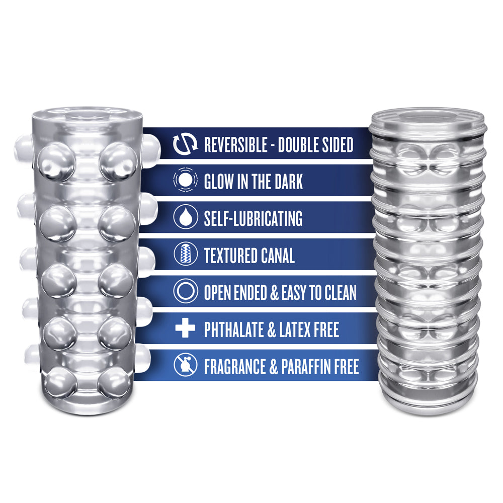 RIZE! Swich Glow in the Dark Self-Lubricating StrokerÂ Clear