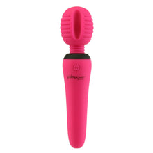 PalmPower Groove Rechargeable Silicone Mini Wand Massager Fuchsia