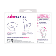 PalmPower PalmSensual Attachments 2-Piece Silicone Massager Heads Blue