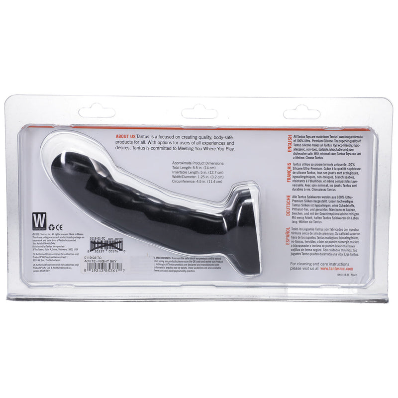 Tantus Acute 5.5 in. Curved Dildo Medium-Firm Night Sky