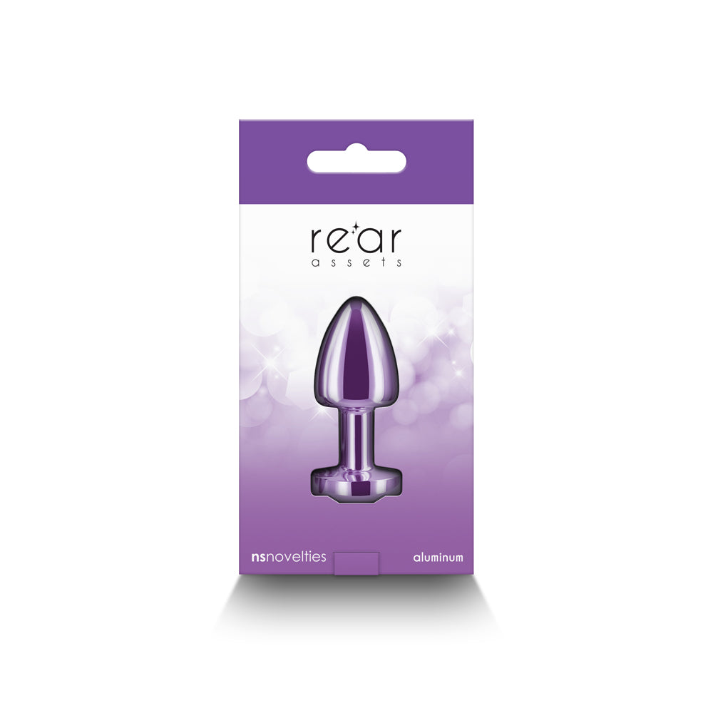 Rear Assets Petite Metal Anal Plug Purple