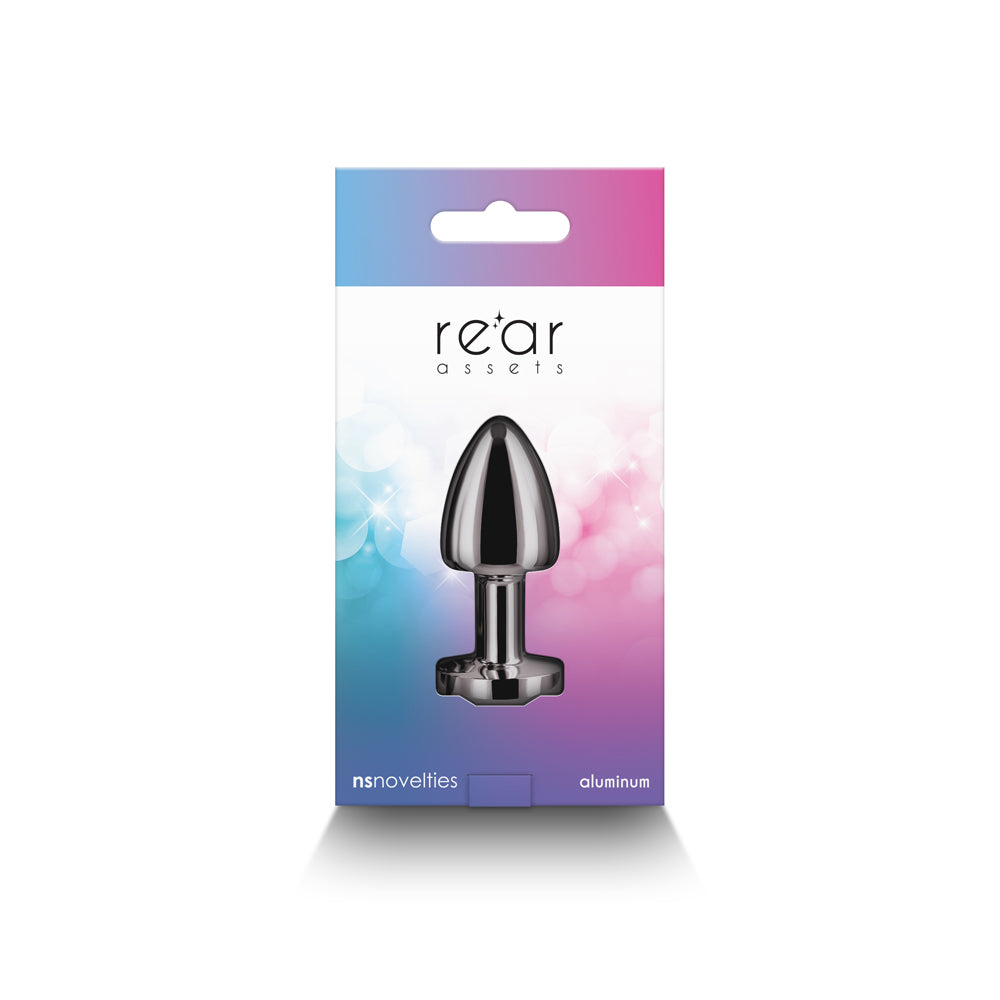 Rear Assets Petite Metal Anal Plug Gunmetal/Rainbow