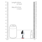 Ouch! Round Gem Butt Plug Small Silver/Ruby Red