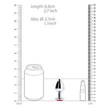 Ouch! Round Gem Butt Plug Small Silver/Ruby Red