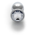 Ouch! Round Gem Butt Plug Medium Silver/Diamond