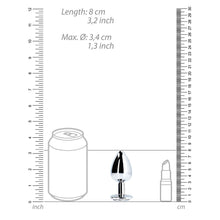 Ouch! Round Gem Butt Plug Medium Silver/Diamond