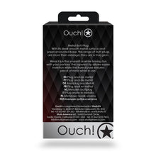 Ouch! Round Gem Butt Plug Medium Silver/Diamond