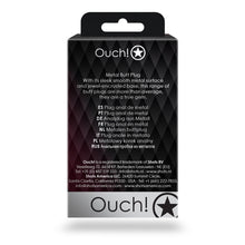 Ouch! Heart Gem Butt Plug Small Silver/Rubellite Pink