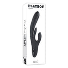 Playboy Rapid Rabbit Rechargeable Silicone Dual Stimulation Vibrator Black