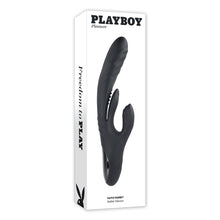 Playboy Rapid Rabbit Rechargeable Silicone Dual Stimulation Vibrator Black